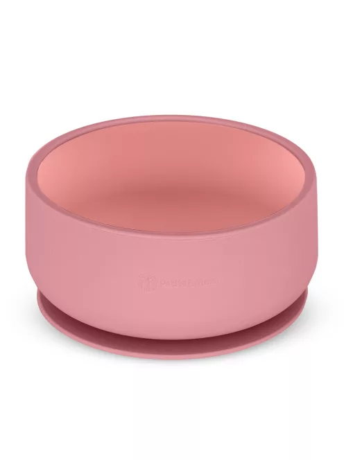 Petite&Mars Szilikon tál, Take&Match, Dusty Rose, 6 hó+