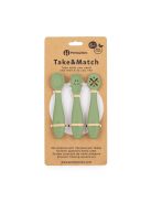 Petite&Mars Szilikon gyakorló kanál szett 3 db Take&Match Sweet Pea 6m+