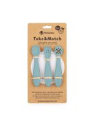 Petite&Mars Szilikon gyakorló kanál szett 3 db Take&Match Frosted Sky 6m+