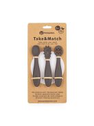 Petite&Mars Szilikon gyakorló kanál szett 3 db Take&Match Bitter Cocoa 6m+