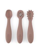 Petite&Mars Szilikon gyakorló kanál szett 3 db Take&Match Velvet Latte 6m+