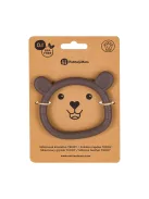 PETITE&MARS Szilikon rágóka Teddy 0m+ - Bitter Cocoa