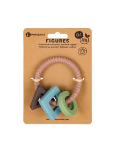 PETITE&MARS Szilikon rágóka Figures Velvet Latte 0m+
