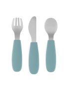 Petite&Mars Rozsdamentes acél evőeszközkészlet Take&Match Frosted Sky 12m+