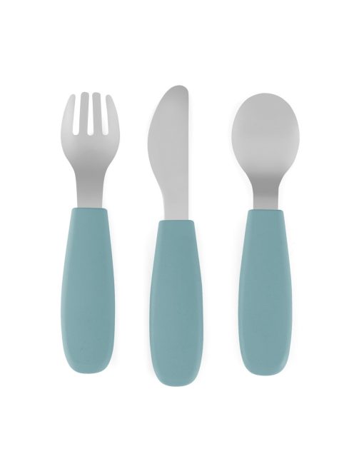 Petite&Mars Rozsdamentes acél evőeszközkészlet Take&Match Frosted Sky 12m+