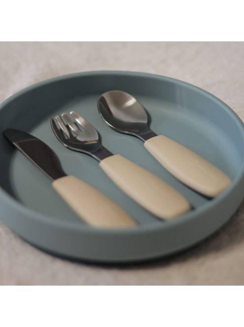 Petite&Mars Rozsdamentes acél evőeszközkészlet Take&Match Velvet Latte 12m+