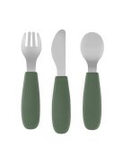 Petite&Mars Rozsdamentes acél evőeszközkészlet Take&Match Misty Green 12m+