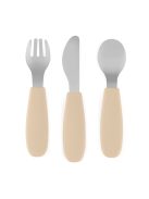 Petite&Mars Rozsdamentes acél evőeszközkészlet Take&Match Desert Sand 12m+