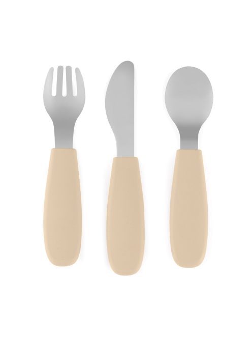 Petite&Mars Rozsdamentes acél evőeszközkészlet Take&Match Desert Sand 12m+