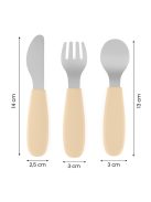 Petite&Mars Rozsdamentes acél evőeszközkészlet Take&Match Desert Sand 12m+