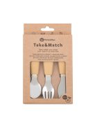 Petite&Mars Rozsdamentes acél evőeszközkészlet Take&Match Intense Ochre 12m+