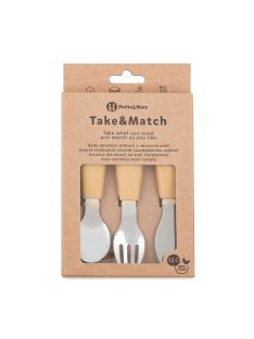   Petite&Mars Rozsdamentes acél evőeszközkészlet Take&Match Intense Ochre 12m+