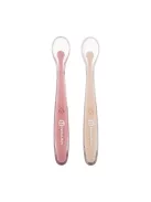 PETITE&MARS Szilikon kanálkák tokkal 2 db-os készlet Take&Match Sand - Rose 6m+