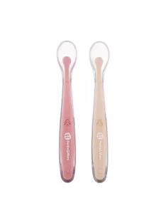   PETITE&MARS Szilikon kanálkák tokkal 2 db-os készlet Take&Match Sand - Rose 6m+