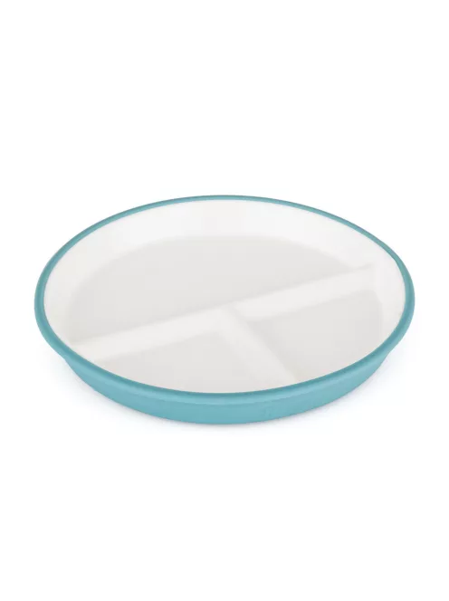 PETITE&MARS Kerámia tányér szilikon borítással - Teal Blue