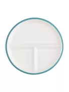 PETITE&MARS Kerámia tányér szilikon borítással - Teal Blue