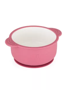   PETITE&MARS Kerámia tálka szilikon borítással - Candy Pink