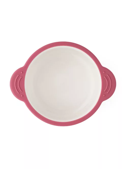 PETITE&MARS Kerámia tálka szilikon borítással - Candy Pink