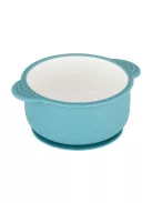 PETITE&MARS Kerámia tálka szilikon borítással - Teal Blue