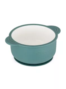   PETITE&MARS Kerámia tálka szilikon borítással - Misty Green