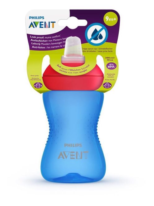 Avent SCF802/01 Puha harapásálló csőrös pohár 300 ml - kék