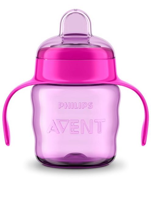 Avent SCF551/03 Itatópohár Classic 200 ml itatófüllel lányos (Rózsaszin, lányos)