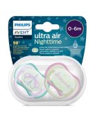 Avent SCF376/19 Játszócumi Ultra air éjszakai 0-6hó lányos, 2db