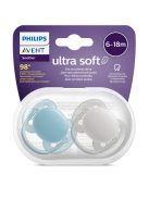 Avent SCF091/17 fiús játszócumi, ultrasoft premium, neutral, 6-18 hó, 2 db