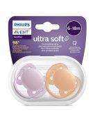 Avent SCF091/33 lányos játszócumi, ultrasoft premium, neutral, 6-18 hó, 2 db