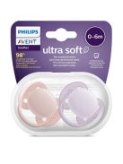 Avent SCF091/31 lányos játszócumi, ultrasoft premium, neutral, 0-6 hó, 2 db