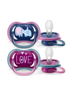   Avent SCF349/22 Ultra air, elefántos, lányos játszócumi, 18hó+, 2db