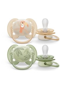   Avent SCF091/07 állatos, fiús játszócumi, ultrasoft premium, 0-6 hó, 2 db