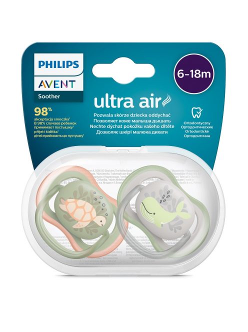 Avent SCF085/60 Játszócumi Ultra air Mintás 6-18hó fiús ( tenger), 2 db