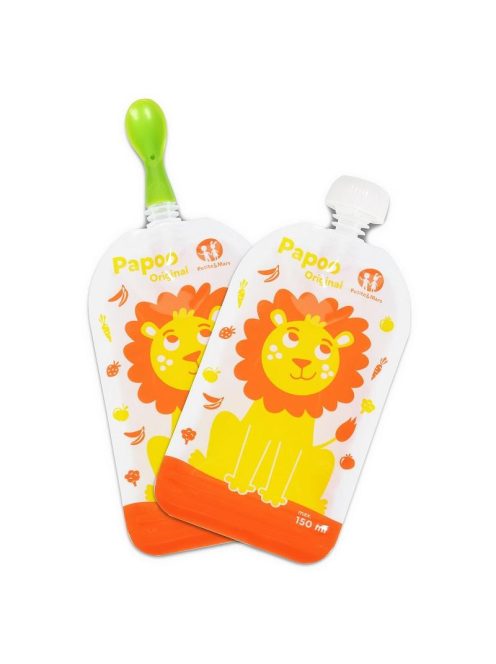 Petite&Mars Papoo Original tasak bébiételekhez, lion, 6 db