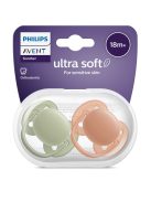 Philips Avent Játszócumi, Ultrasoft Premium, neutral, 18 hó+, 2 db