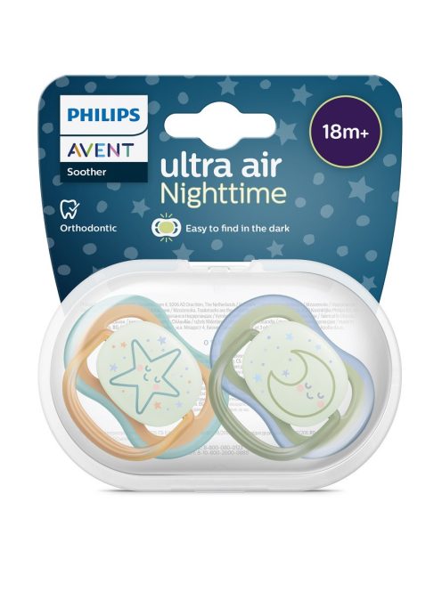 Philips AVENT Éjszakai játszócumi, Ultra Air, 18 hó+, neutral, 2db