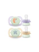 Philips AVENT SCF075/07 Játszócumi ultra start éjszakai 0-2hó 2 db - lányos
