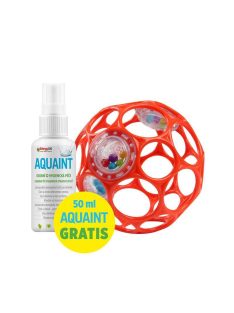   OBALL Csörgő Játék, 10 cm, orange, 0 hó+, + AJÁNDÉK Aquaint, 50ml