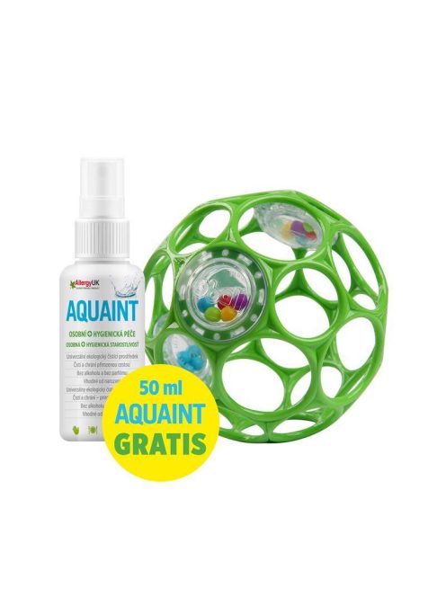 Oball Rattle Játék, 10 cm, seafoam, 0 hó+, + AJÁNDÉK Aquaint, 50ml