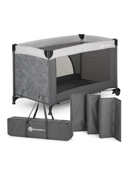 Petite&Mars Utazóágy Nyja Urban Jungle Charcoal