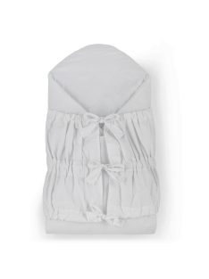   Petite&Mars Megkötős pólya, Nurse tömör kókusz betéttel, Light Grey, 75x75 cm