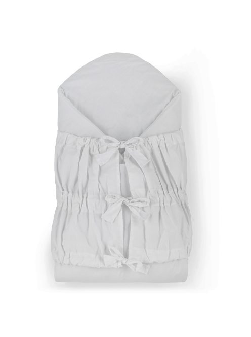 Petite&Mars Megkötős pólya, Nurse tömör kókusz betéttel, Light Grey, 75x75 cm