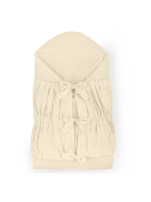 Petite&Mars Megkötős pólya, Nurse tömör kókusz betéttel, Light Beige, 75x75 cm