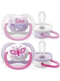   Avent SCF080/02 ultra air, 2 darab játszócumi, Text 0-6 hó, lányos