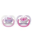 Avent SCF080/02 ultra air, 2 darab játszócumi, Text 0-6 hó, lányos