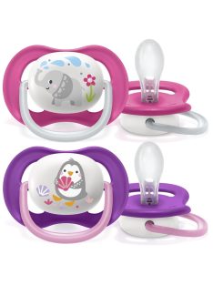   Avent SCF080/08 ultra air, 2 darab állatos játszócumi, 6-18 hó, lányos