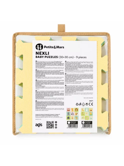 PETITE & MARS Összeilleszthető puzzle Nexli - Forest Friends 6 db