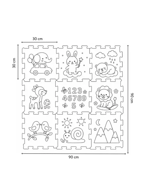 PETITE & MARS Összeilleszthető puzzle Nexli - Forest Friends 6 db