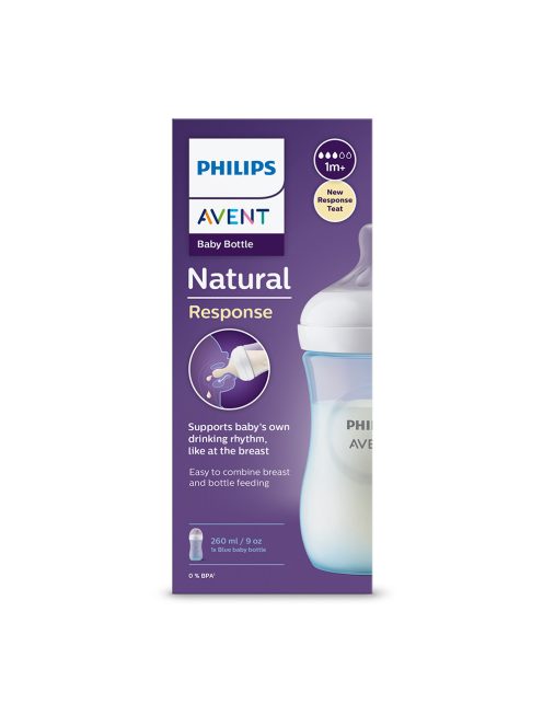 Avent SCY903/21 Natural Response cumisüveg 260 ml, 1hó+, kék