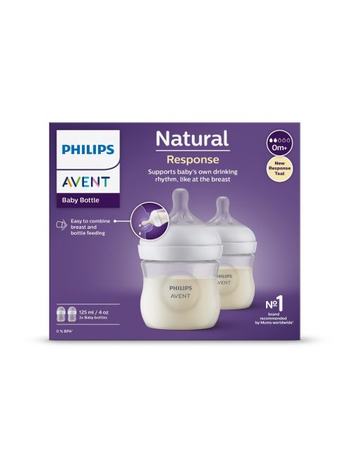 Avent SCY900/02 Natural Response cumisüveg, 125 ml, 0hó+, 2 db